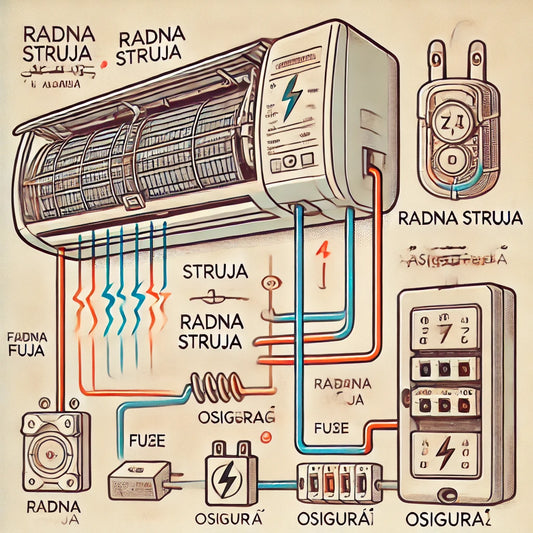 Razlika između radne struje i osigurača u klima uređajima: Zašto je važno razumjeti ove tehničke karakteristike?