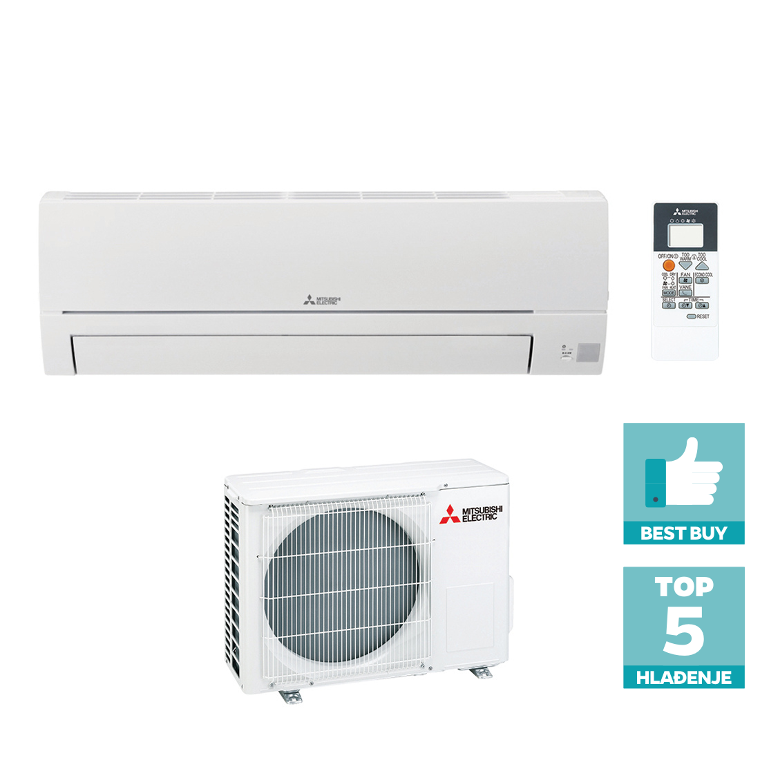 MITSUBISHI ELECTRIC klima uređaj Standard Eco Inverter Plus MSZ-HR35VFK/MUZ-HR35VFK - e-Klima.hr